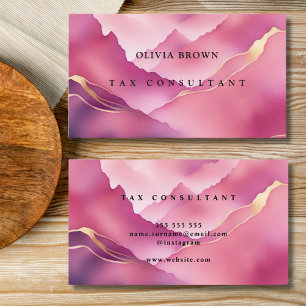 Elegant Pink marble Professional Business Card