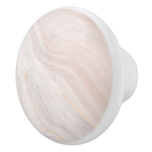 Elegant Pink Marble Texture Ceramic Drawer Knob
