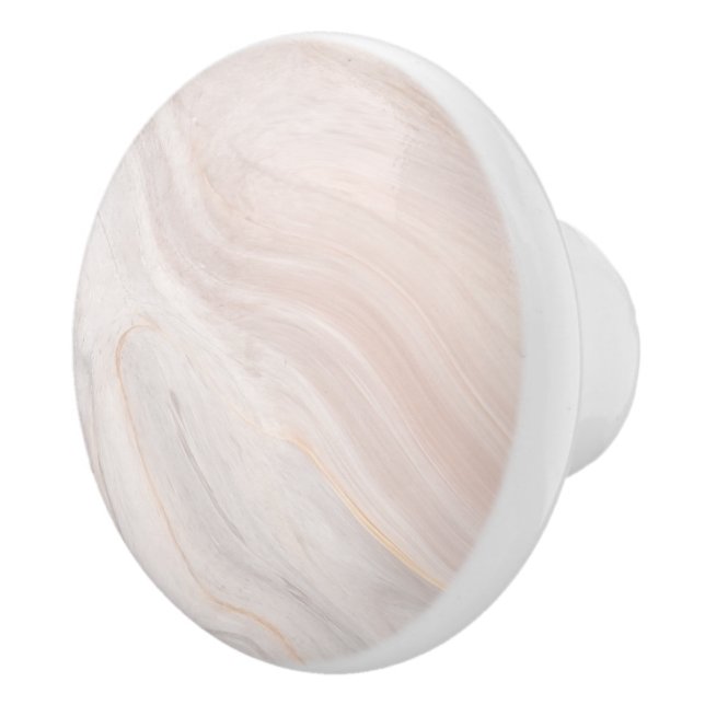 Elegant Pink Marble Texture Ceramic Drawer Knob (Right)