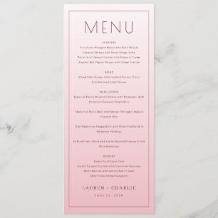 Elegant Pink Menu Template