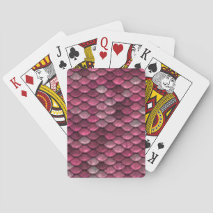 Elegant Pink Metallic Pattern Poker Cards