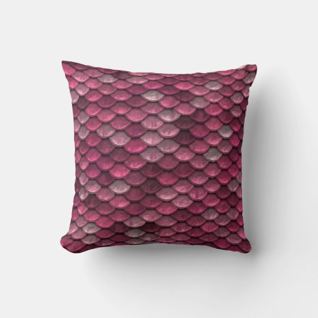 Elegant Pink Metallic Pattern Throw Pillow (Front)