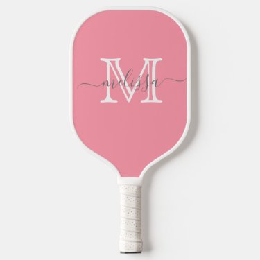 Elegant Pink Minimal Name and Monogram