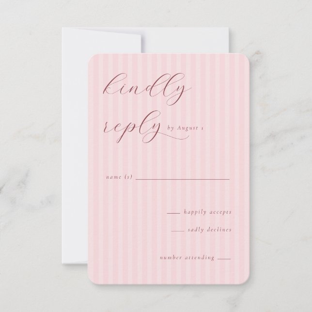 Elegant Pink Minimalist Invitations (Front)