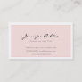 Elegant Pink Minimalist Plain Trendy Professional Business Card