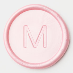 Elegant Pink Minimalist Wax Seal Sticker