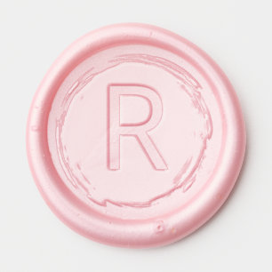 Elegant Pink Minimalist Wax Seal Sticker
