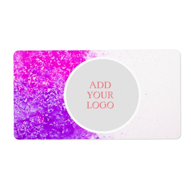 Elegant pink modern  label (Front)