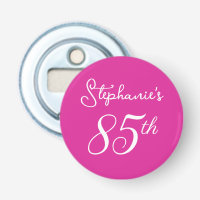 Elegant Pink Monogram 85th Birthday Party