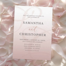 Elegant Pink Monogram Script Wedding