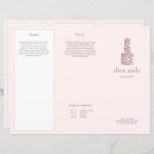 Elegant Pink Nail Salon Spa Brochure (Front/Back)