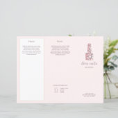 Elegant Pink Nail Salon Spa Brochure (Standing Front)
