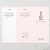 Elegant Pink Nail Salon Spa Brochure (Front)