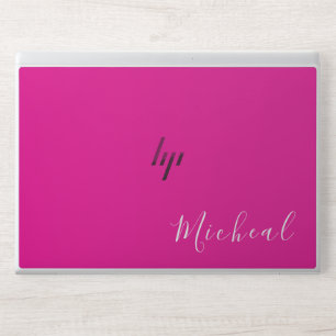 Elegant Pink Name Personalized HP Laptop Skin