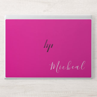 Elegant Pink Name Personalized HP Laptop Skin