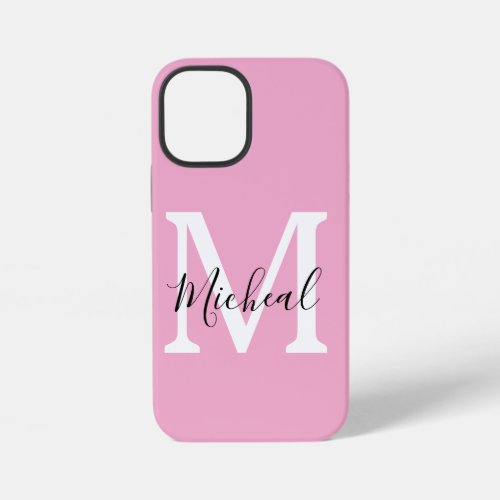Elegant Pink Name Personalized iPhone 12 Mini Case