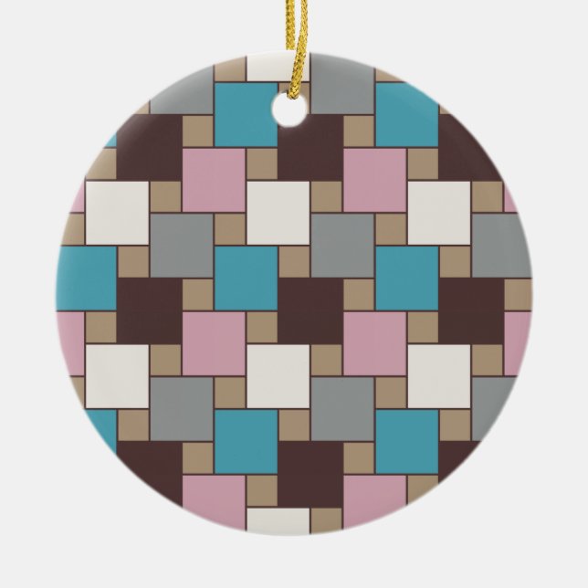 Elegant Pink Nectar Ceramic Ornament (Front)