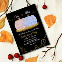 Elegant Pink or Blue Pumpkin Gender reveal  Invitation