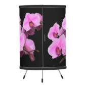 Elegant Pink Orchids Phalaenopsis on Black Tripod Lamp (Back)