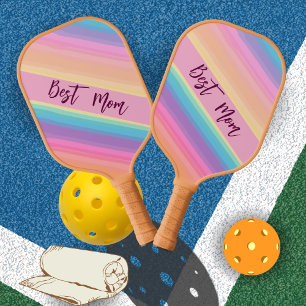Elegant Pink Pastel Custom Gift for Mom or Grandma Carbon Fiber Pickleball Paddle