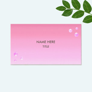 Elegant Pink Pearls on Pink Gradient Business Card