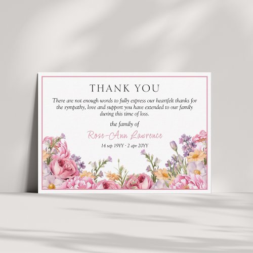Elegant Pink Peonies Floral Sympathy Funeral