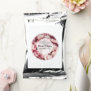 Elegant Pink Peonies Wedding Coffee Drink Mix