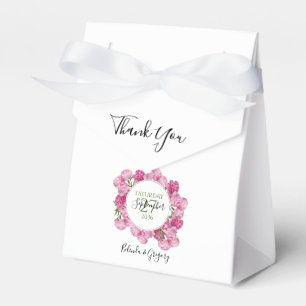 Elegant Pink Peonies Wedding Favor Boxes