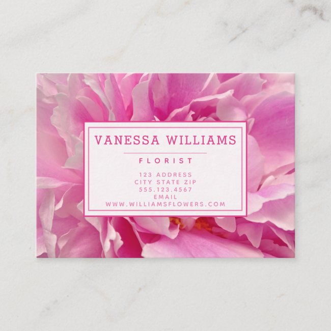 Elegant Pink Peony Photo - Personalized