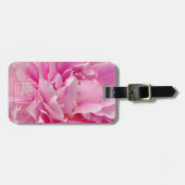Elegant Pink Peony Photo - Personalized Luggage Tag (Front Horizontal)