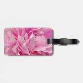 Elegant Pink Peony Photo - Personalized Luggage Tag (Back Horizontal)