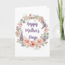 Elegant Pink Peony Watercolor Floral Wreath
