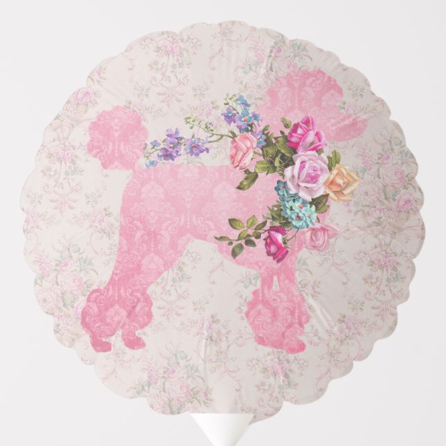 Elegant Pink Poodle Party Supplies  Balloon (Front)