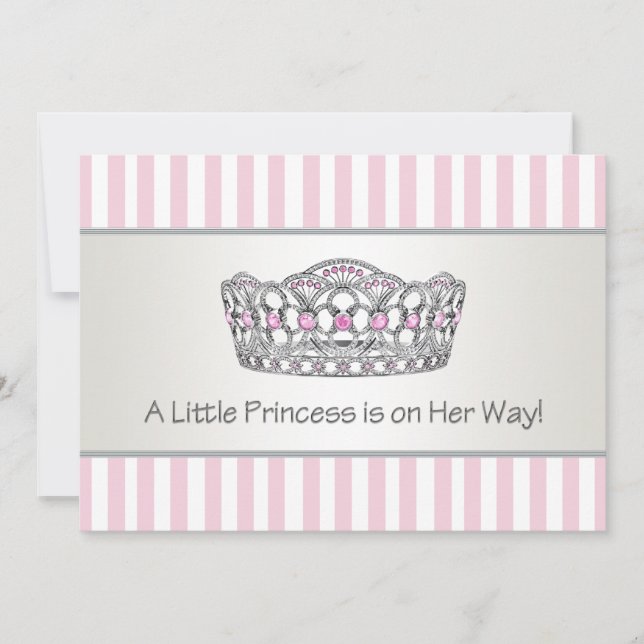 Elegant Pink Princess Baby Shower Invitation (Front)