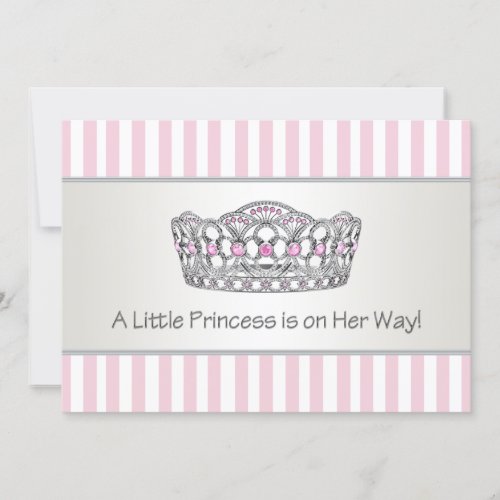 Elegant Pink Princess Baby Shower Announcement