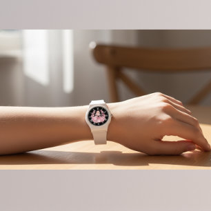 Elegant Pink Princess Doll Cherry Blossom Women's Watch