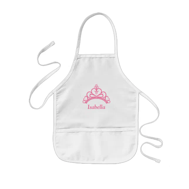 Elegant Pink Princess Tiara, Crown for Girls Kids' Apron Zazzle