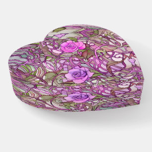 Elegant pink purple Art Nouveau Paperweight