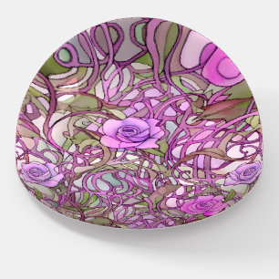 Elegant pink purple Art Nouveau Paperweight
