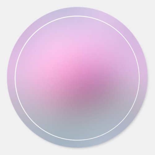 Elegant Pink Purple Blank Template Trendy Modern Classic Round Sticker