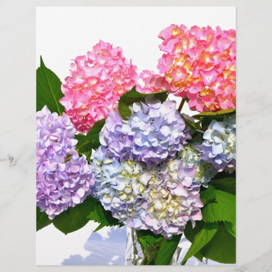 Elegant pink purple blue floral hydrangea bouquet (Front)
