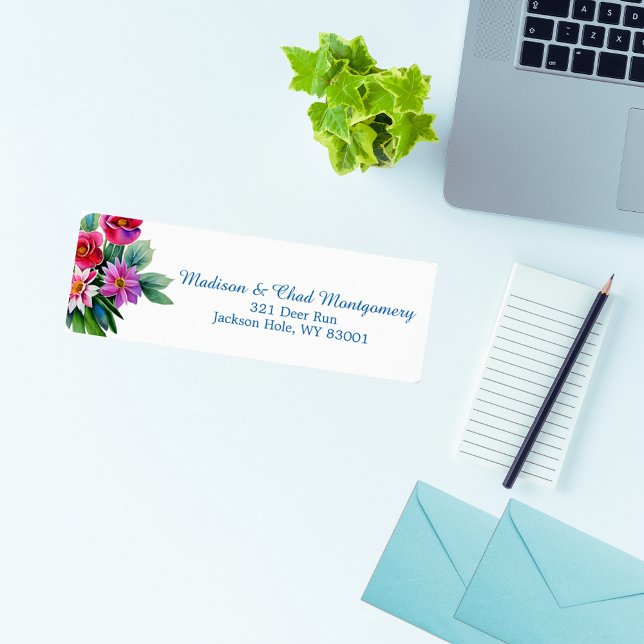 Elegant Pink Purple Floral Label (Creator Uploaded)