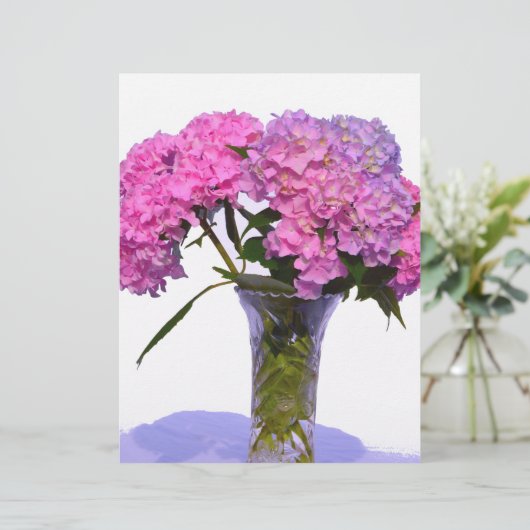 Elegant pink purple florals hydrangeas (Standing Front)