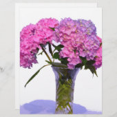Elegant pink purple florals hydrangeas (Front/Back)
