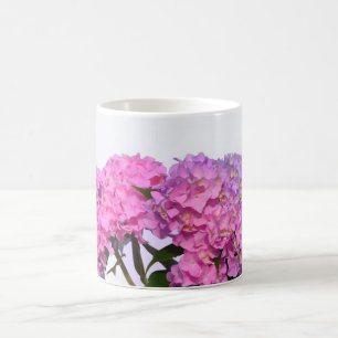 Elegant pink purple florals hydrangeas coffee mug