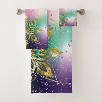  Elegant Pink purple green holiday Snowflakes star