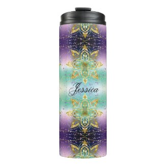 Elegant Pink purple green holiday Snowflakes stars