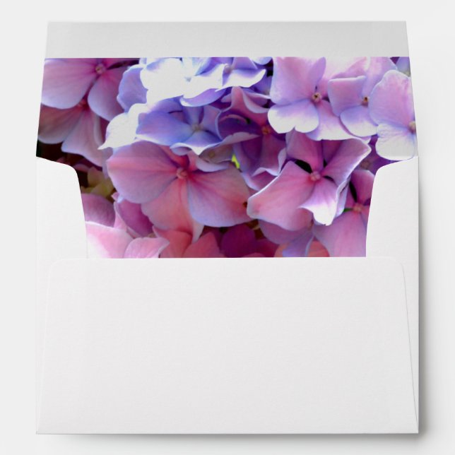 Elegant pink purple hydrangea gardens envelope (Back (Bottom))
