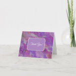 Elegant Pink, Purple Marble Pattern Thank You Card