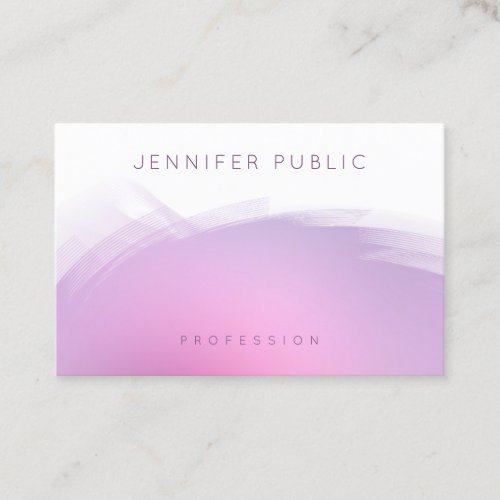 Elegant Pink Purple Modern Professional Template Business Card